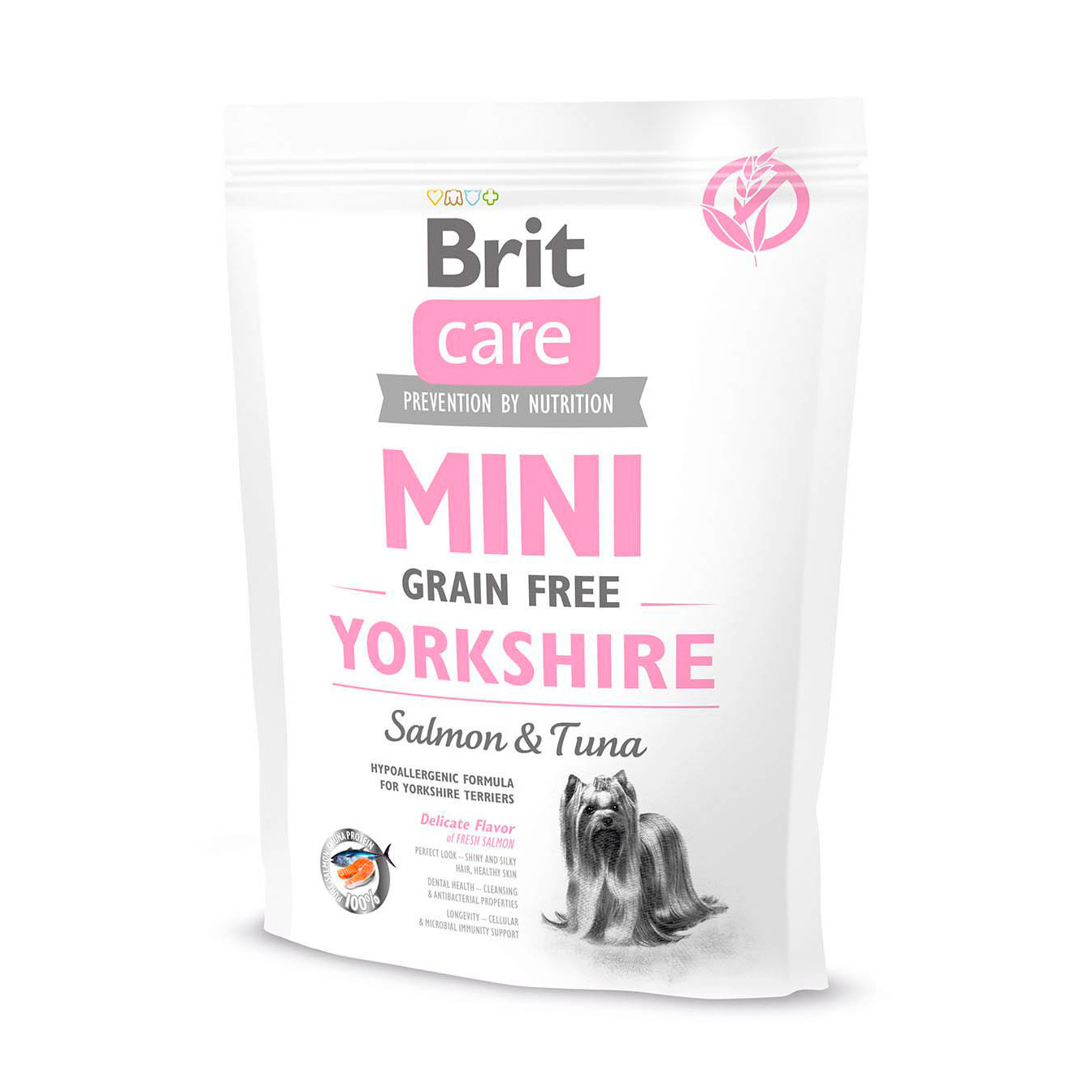 Сухий корм для йоркширських тер'єрів Brit Care Mini Yorkshire з лососем та тунцем, 400 г